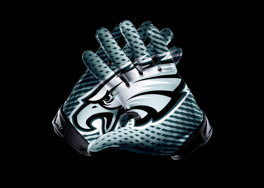 Philadelphia Eagles Logo In Gloves Wallpaper