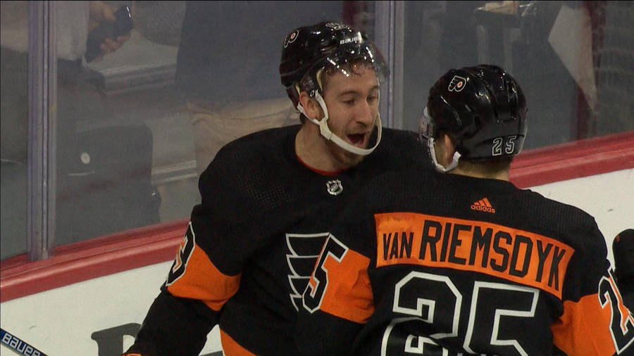 Philadelphia Flyers Kevin Hayes And James Van Riemsdyk Wallpaper