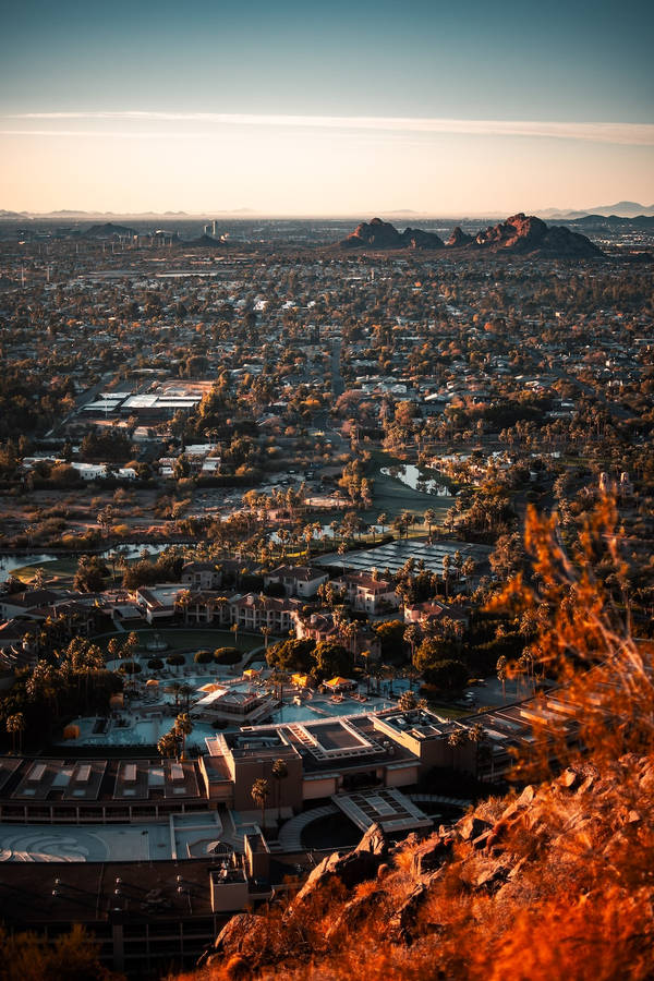 Phoenix Arizona Aerial Shot During Autumn Wallpaper