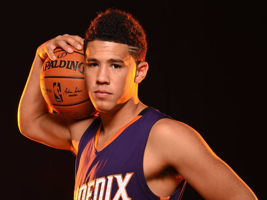 Phoenix Suns Devin Booker Portrait Wallpaper