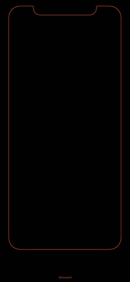 Phone Screen Line Graphic Pitch Black Wallpaper