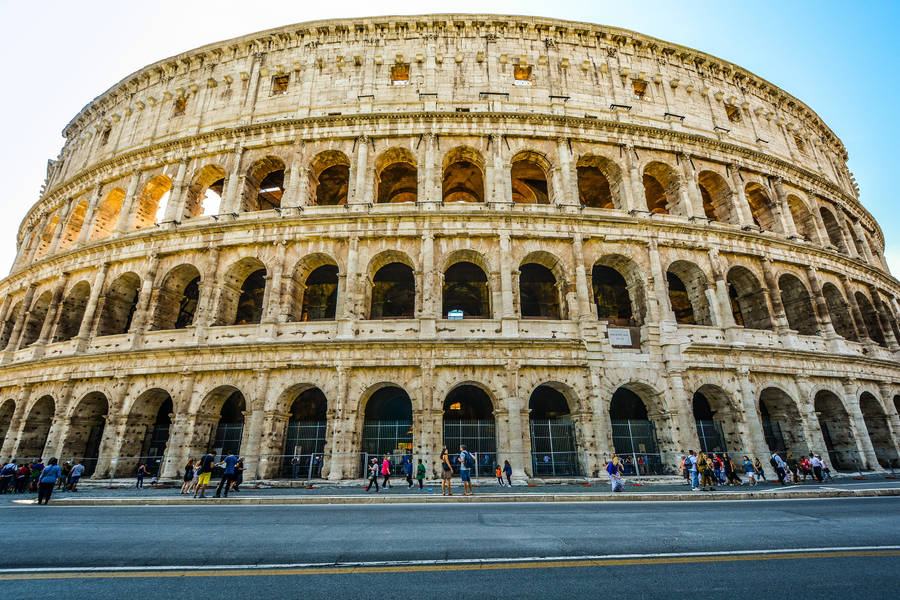 Photo Of The Roman Colosseum From The Ground Wallpaper