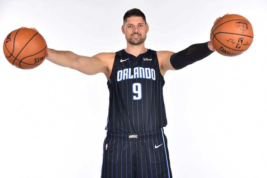 Photoshoot Nikola Vucevic Nba Player Orlando Magic Wallpaper