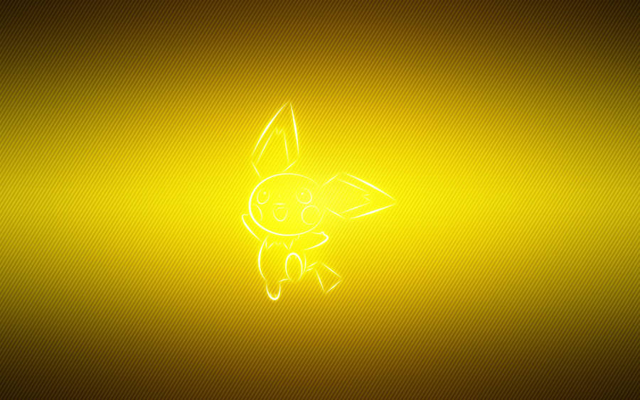 Pichu In Bright Yellow Lights Wallpaper