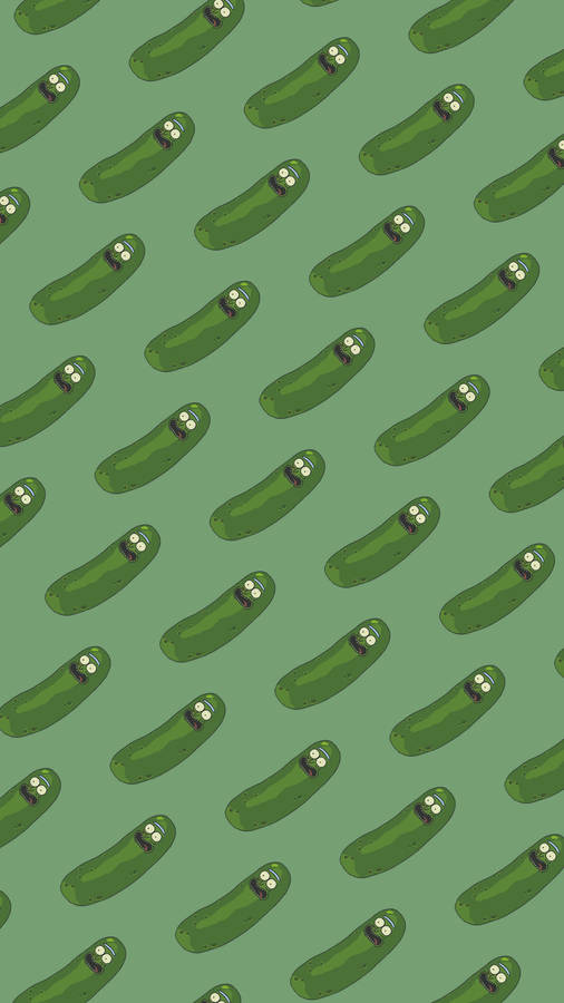 Pickle Rick Pattern Wallpaper