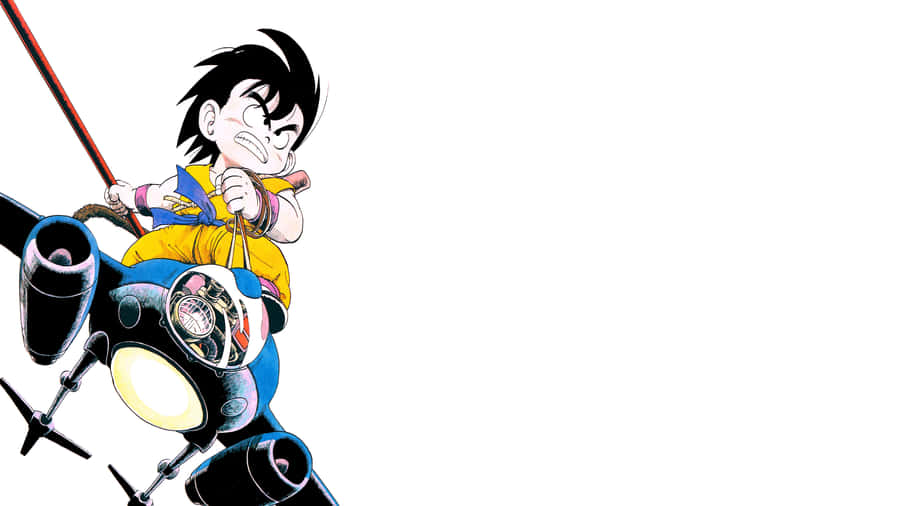 Picture Kid Goku Ready For Battle Wallpaper