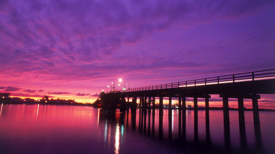 Pier In New Jersey Wallpaper