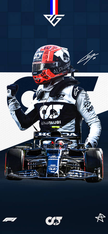 Pierre Gasly Blue Wallpaper