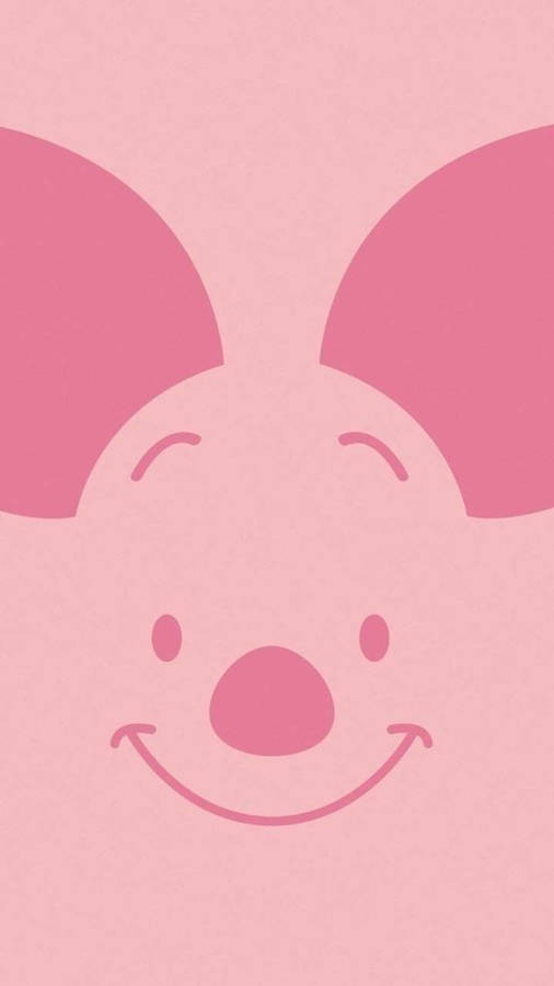 Piglet Plain Pink Wallpaper