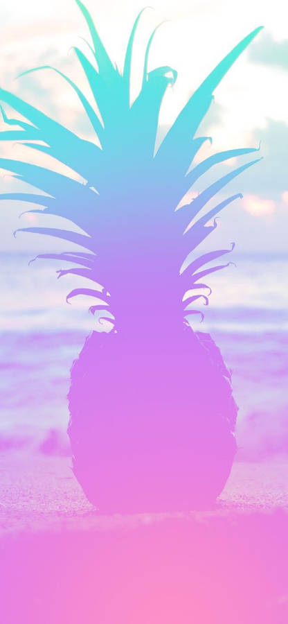 Pineapple Cute Pastel Colors Wallpaper