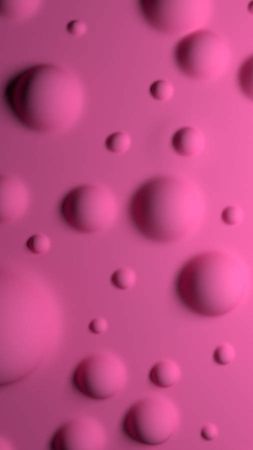 Pink 3d Iphone Floating Balls Wallpaper