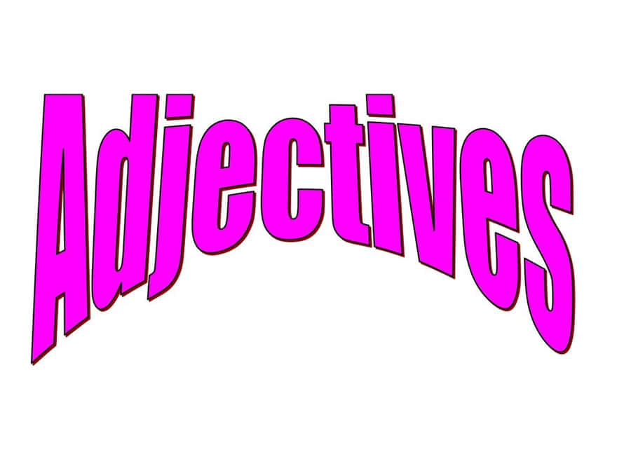 Pink Adjectives Text Wallpaper