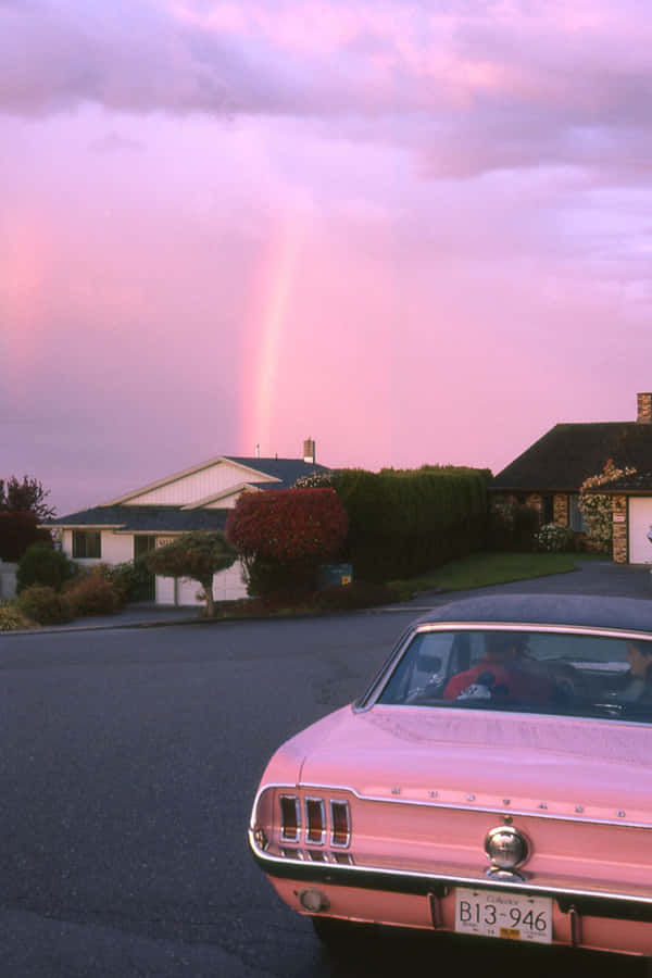 Pink Aesthetic Car Tumblr Wallpaper