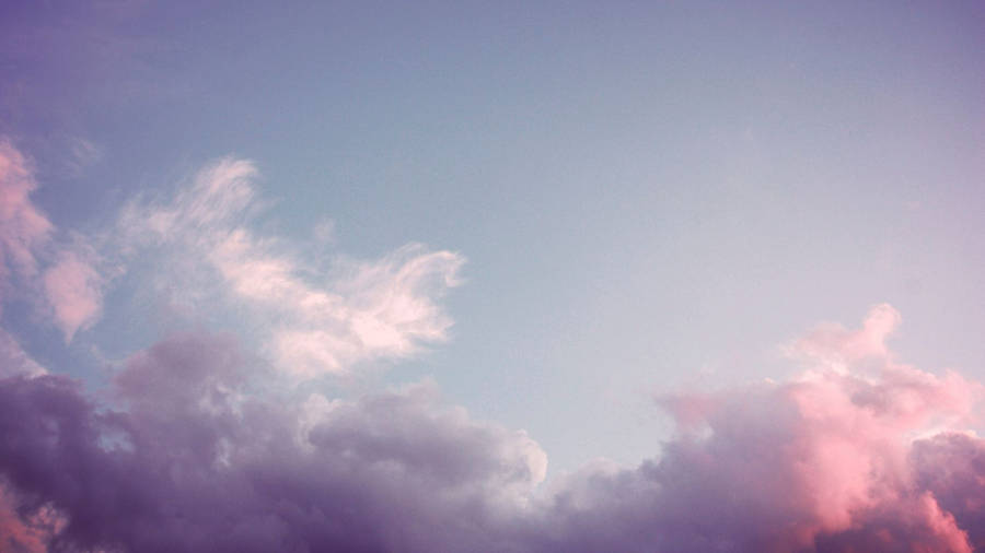 Pink Aesthetic Cloud Desktop Wallpaper