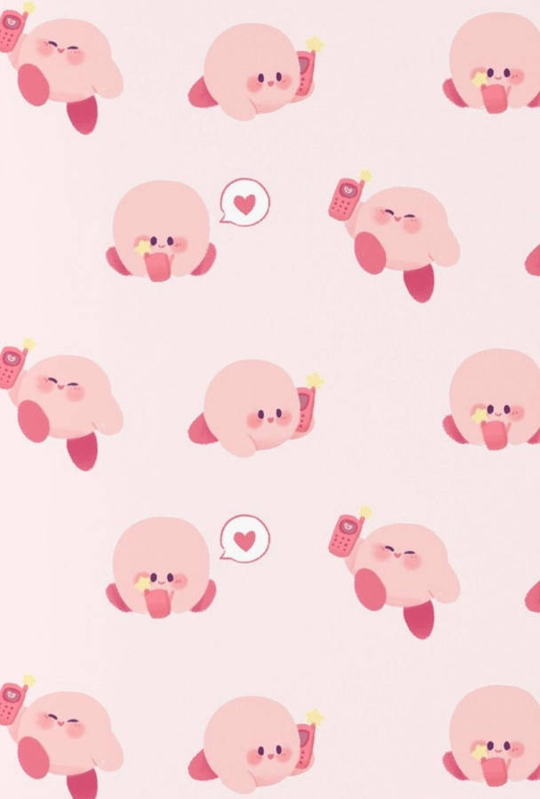 Pink Aesthetic Kirby Wallpaper