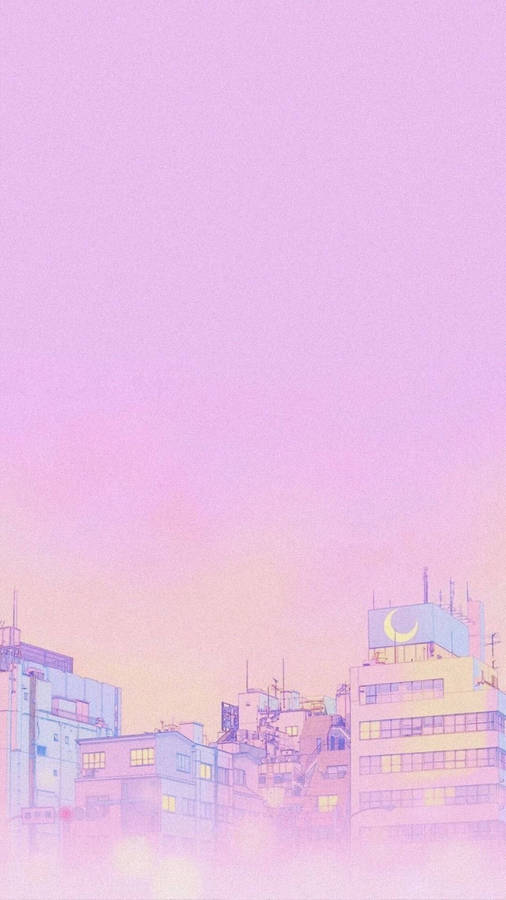 Pink Aesthetic Tumblr Laptop With Sky Wallpaper