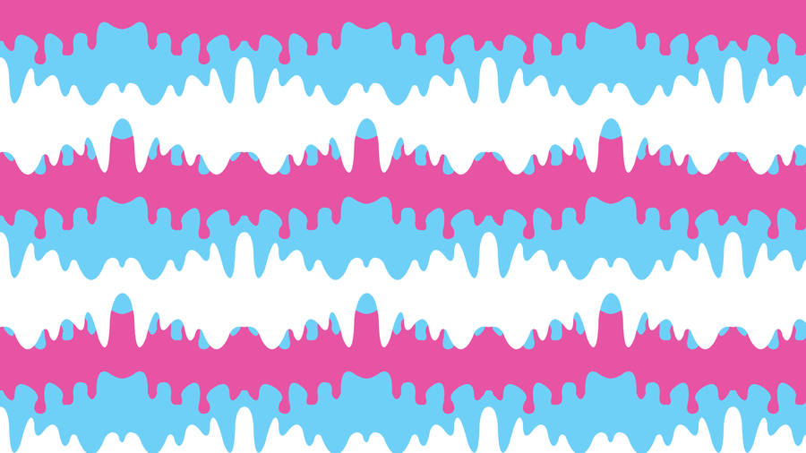 Pink And Blue Drip Art Wallpaper