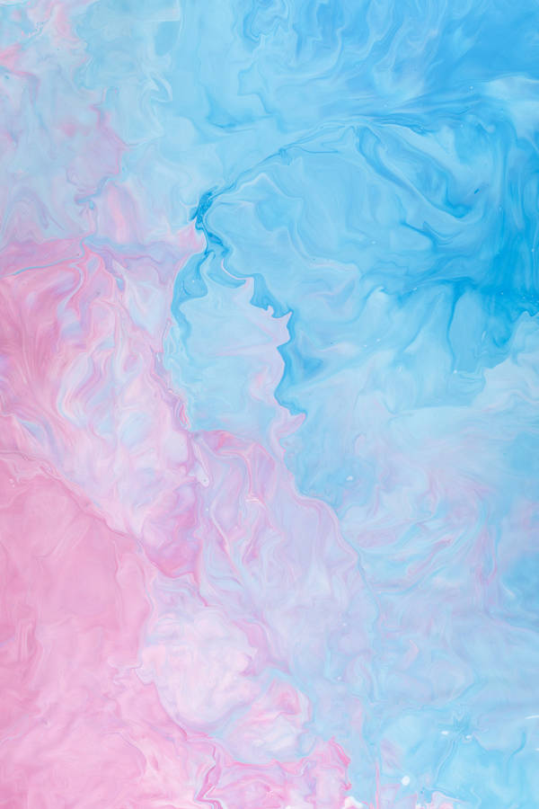 Pink And Cute Blue Aesthetic Holographic Wallpaper
