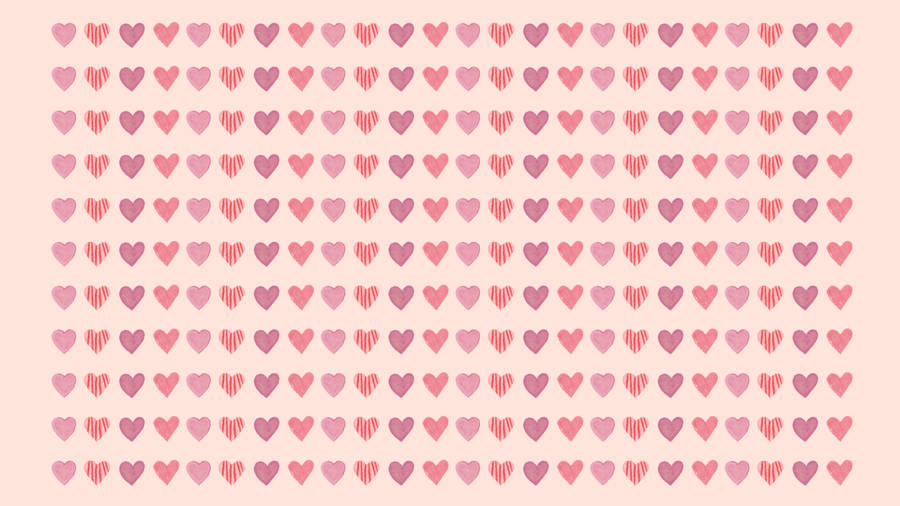 Pink And Purple Hearts Valentines Day Desktop Wallpaper