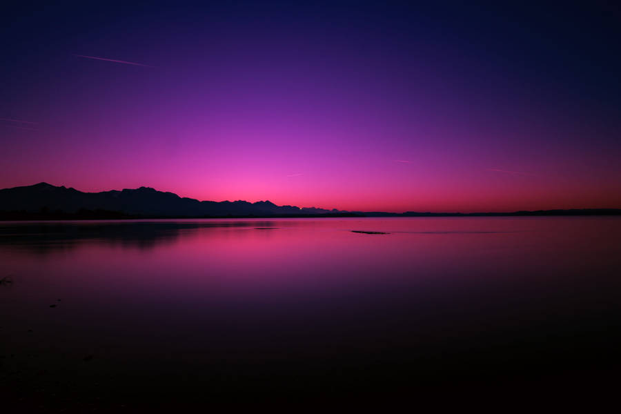 Pink And Purple Sunset Professional Desktop Wallpaper