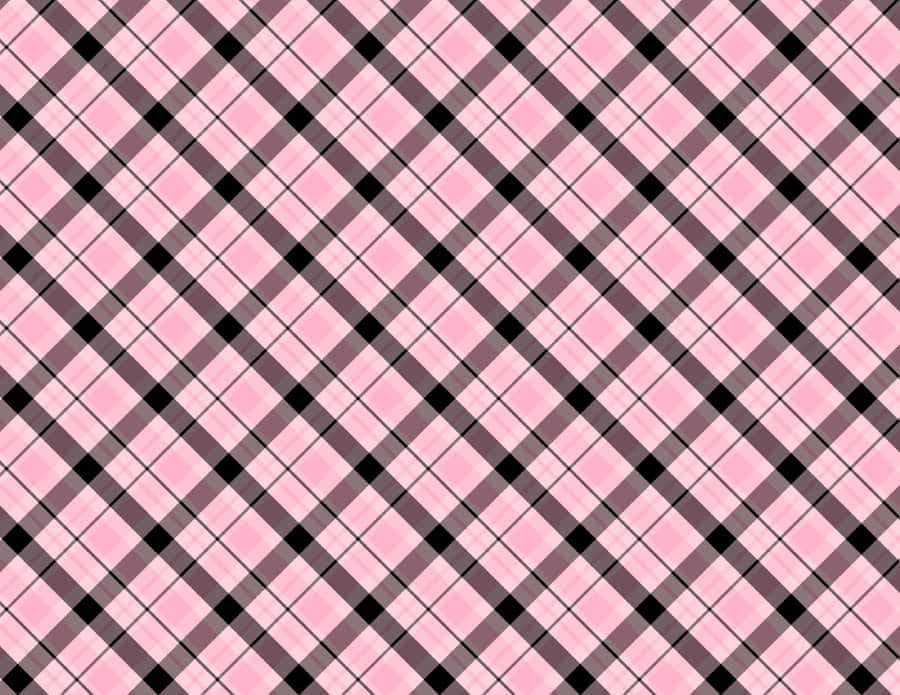 Pink Black Minimalist Plaid Wallpaper