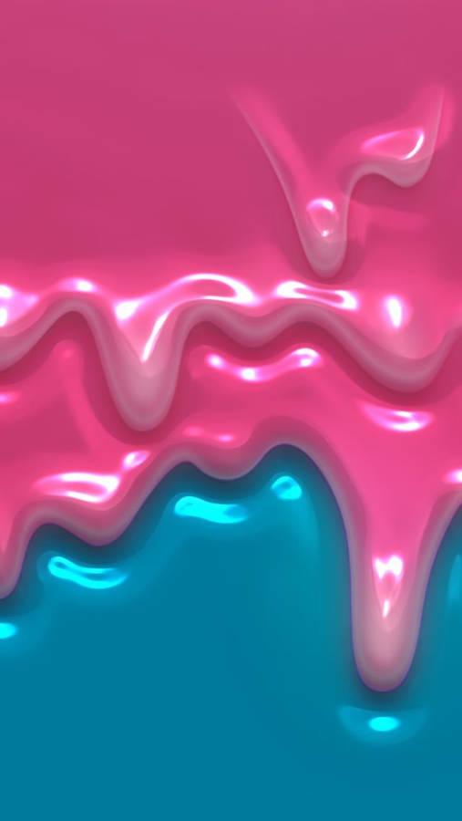 Pink Blue Slime Wallpaper