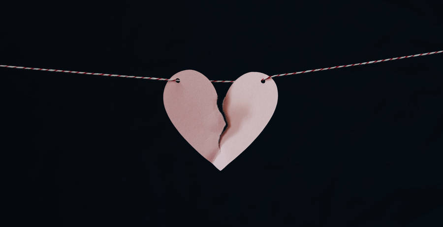 Pink Broken Heart 4k Wallpaper