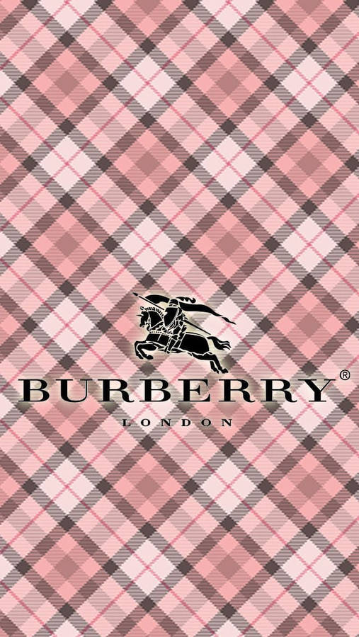 Pink Burberry Diagonal Plaid Wallpaper