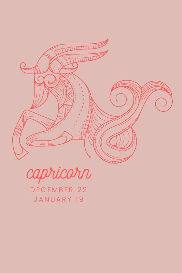 Pink Capricorn Zodiac Sign Wallpaper