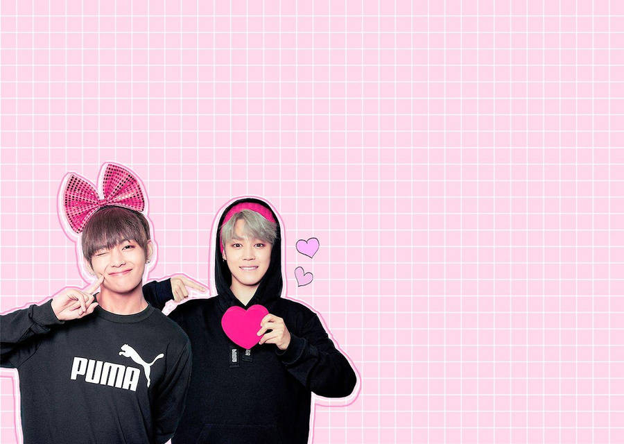 Pink Checkered Vmin Wallpaper