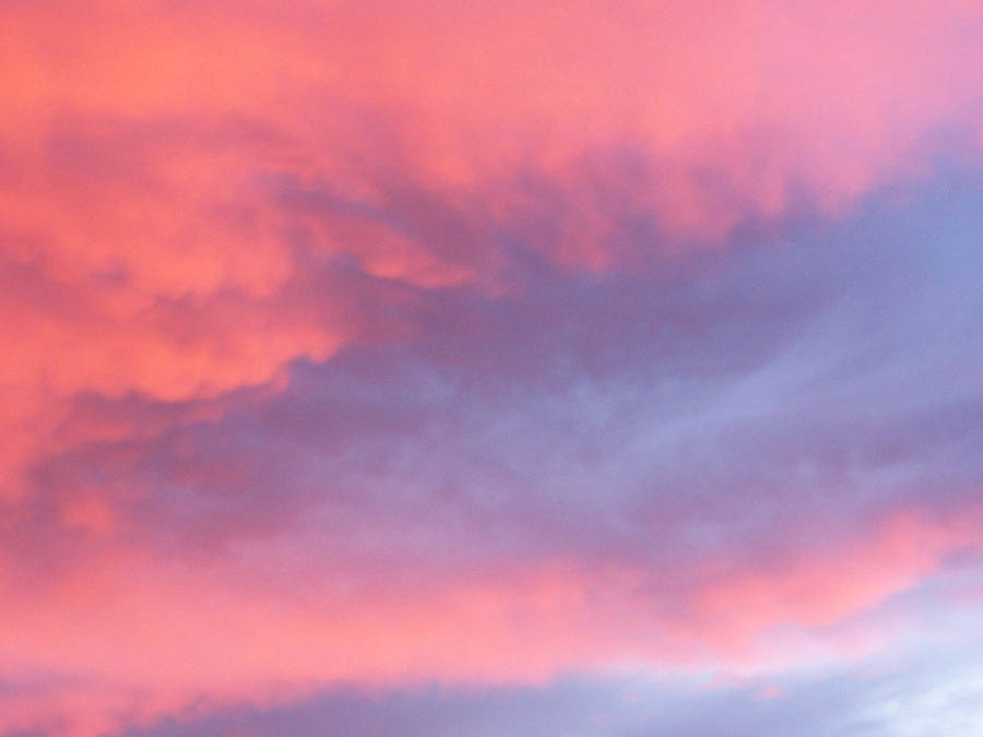 Pink Cloud Sunset Time Wallpaper