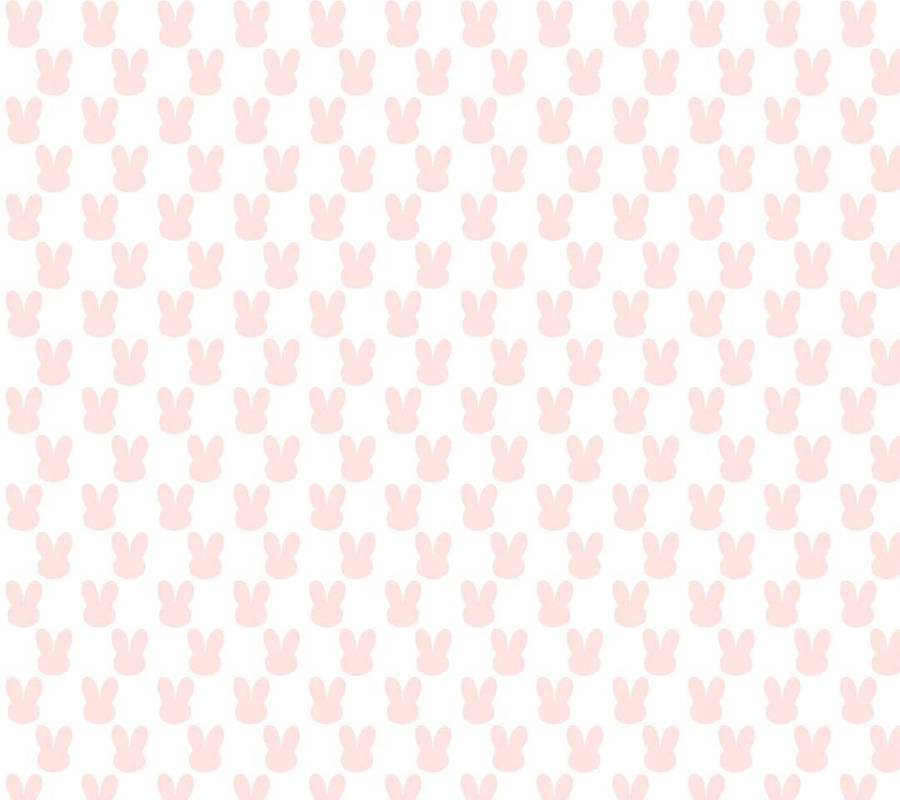 Pink Cute Bunny Pattern Wallpaper