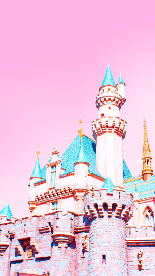 Pink Disney Castle Wallpaper