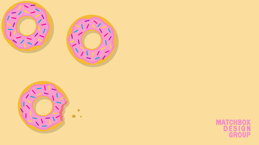 Pink Donuts As Cute Aesthetic Pc Background Wallpaper