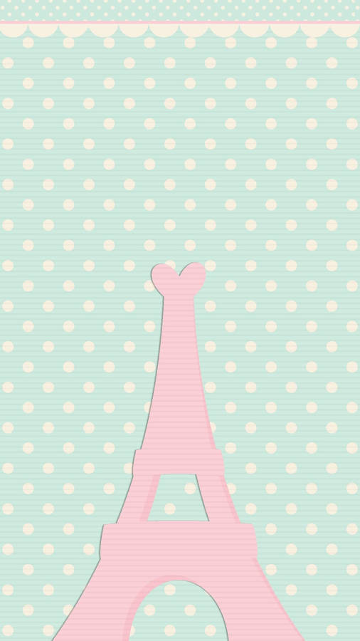 Pink Eiffel Kawaii Iphone Art Wallpaper