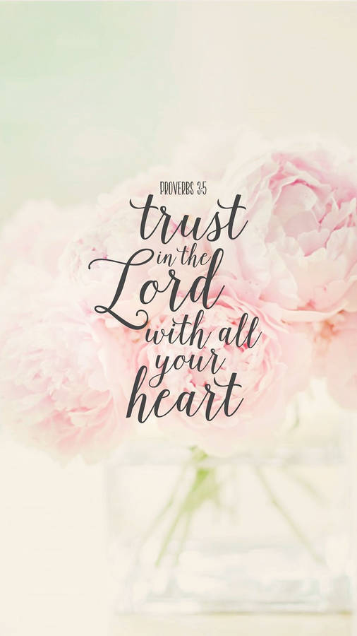 Pink Flowers Bible Verse Wallpaper