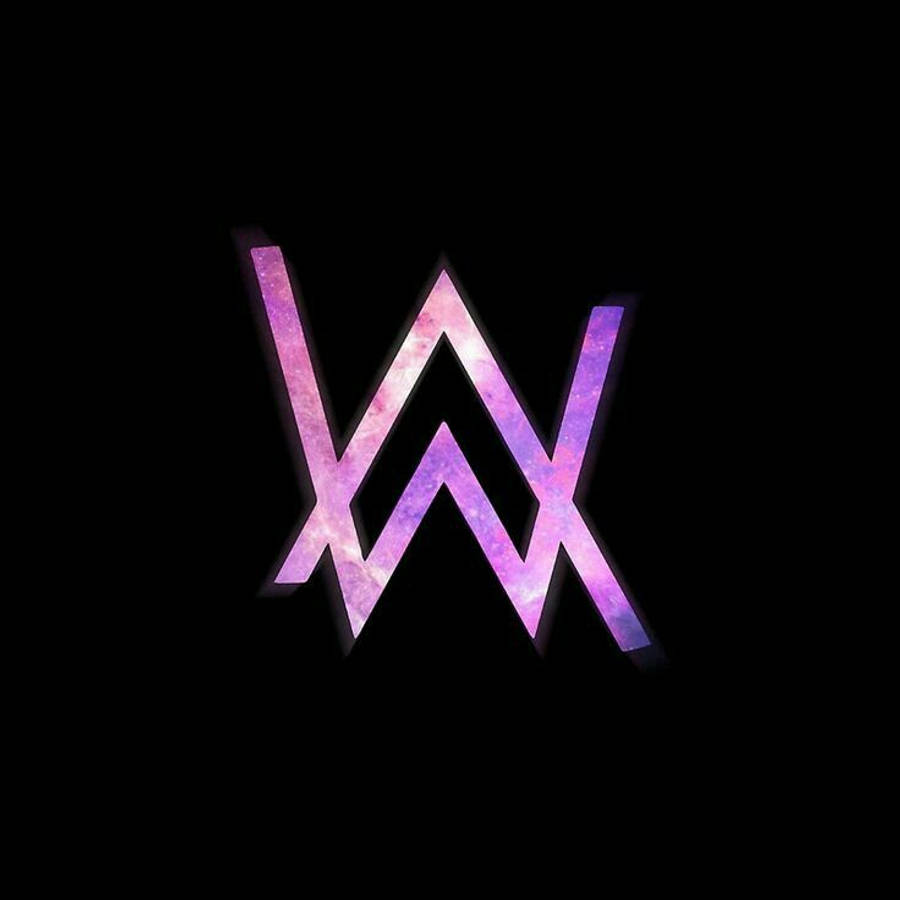 Pink Galactic Alan Walker Logo Wallpaper