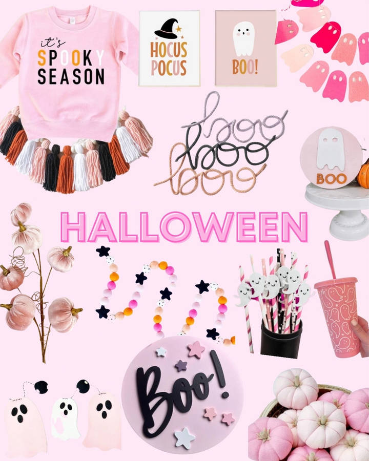Pink Halloween Party Ideas Wallpaper