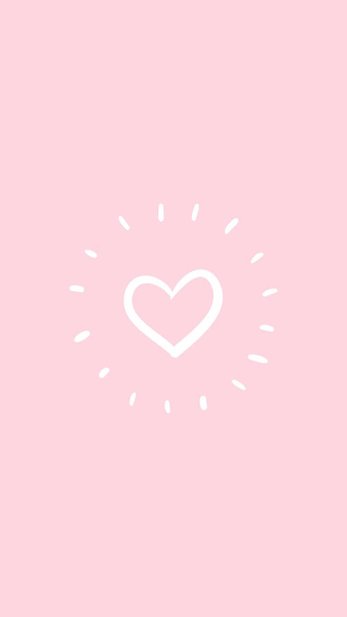 Pink Heart Aesthetic Wallpaper