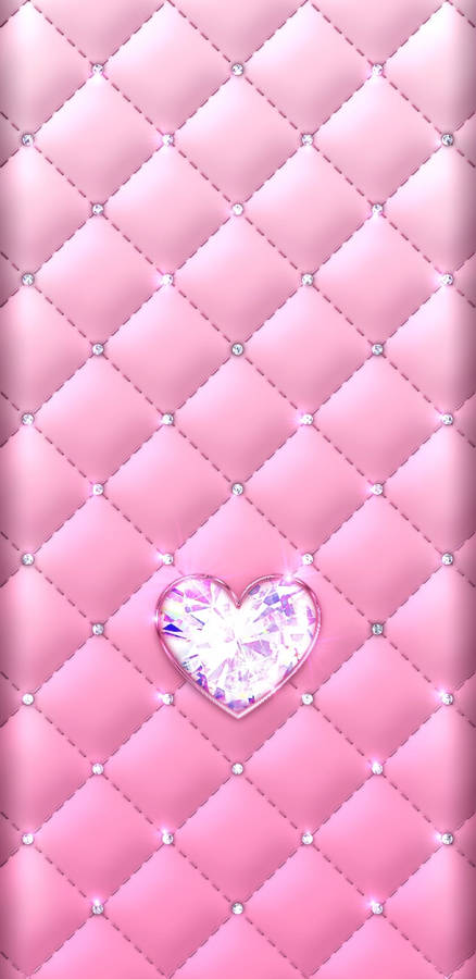 Pink Heart Diamond Wallpaper