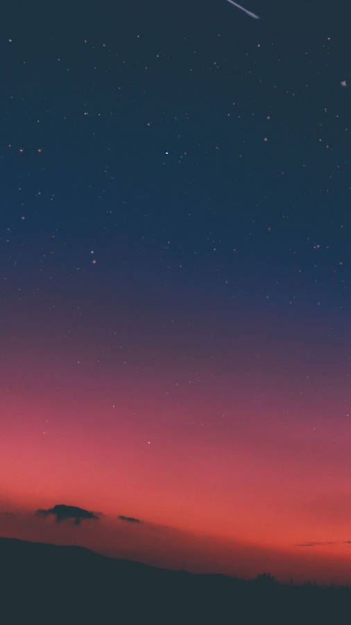 Pink Horizon Illustration Iphone Wallpaper