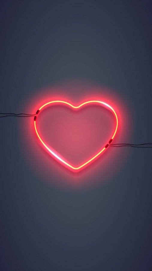 Pink Iphone Xr Led Heart Wallpaper