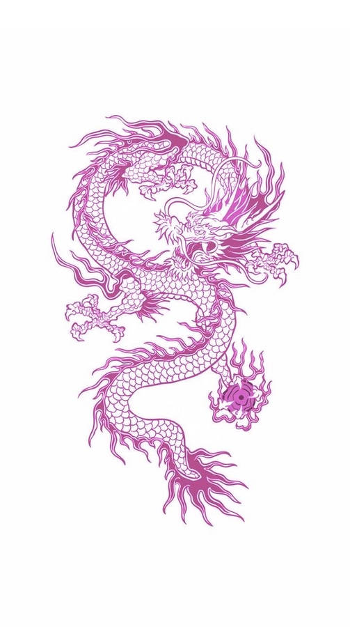 Pink Japanese Dragon Tattoo Wallpaper