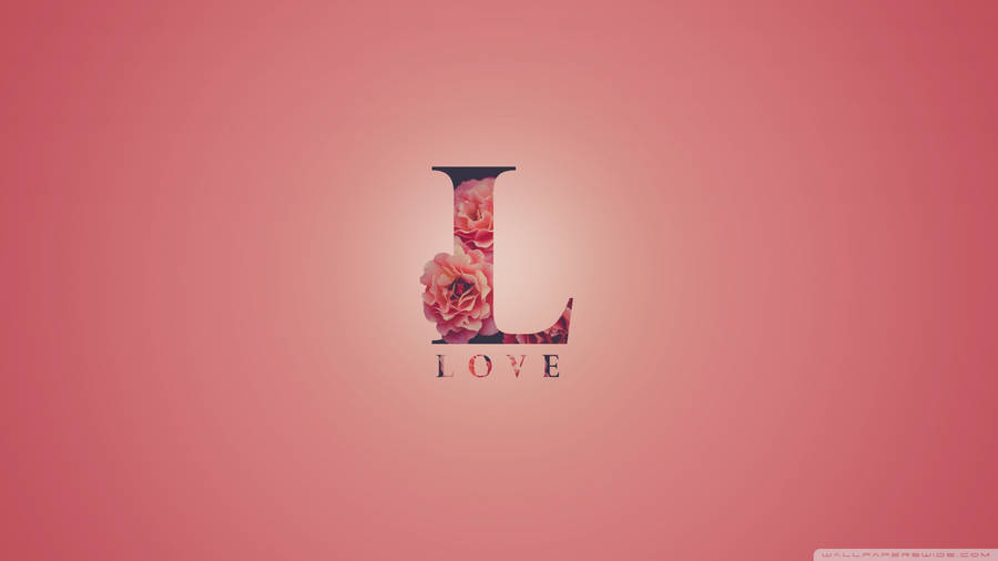 Pink Letter L With Love Wallpaper