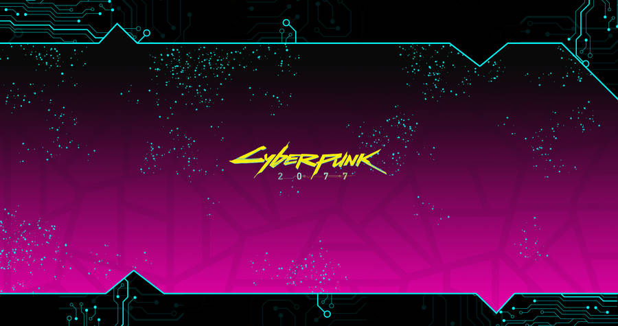 Pink Logo Cyberpunk Desktop Wallpaper