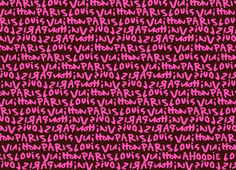 Pink Louis Vuitton Pattern For Brands Wallpaper