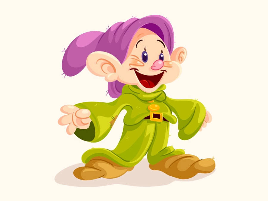 Pink Nose Dopey Dwarf Wallpaper