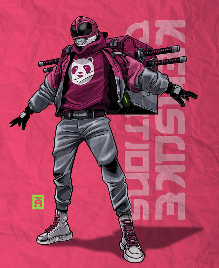 Pink Power Ranger Food Delivery Wallpaper