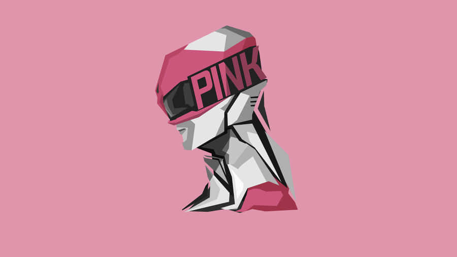 Pink Ranger Geometric Art Wallpaper