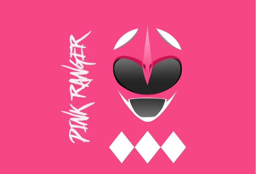 Pink Ranger Helmet Graphic Wallpaper